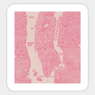 nyc map Sticker